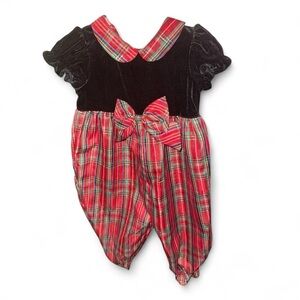 GOODLAD RED PLAID ROMPER SIZE 9M